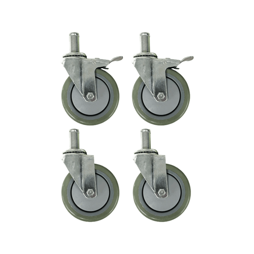 Rolling Wire Shelving Cart Caster Set - Custom Dealer Solutions-LC/CSTRS