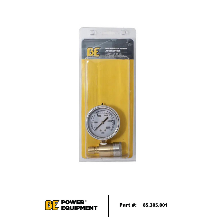 BE Power Equipment 2.5" Quick Connect Pressure Gauge Kit (85.305.001)