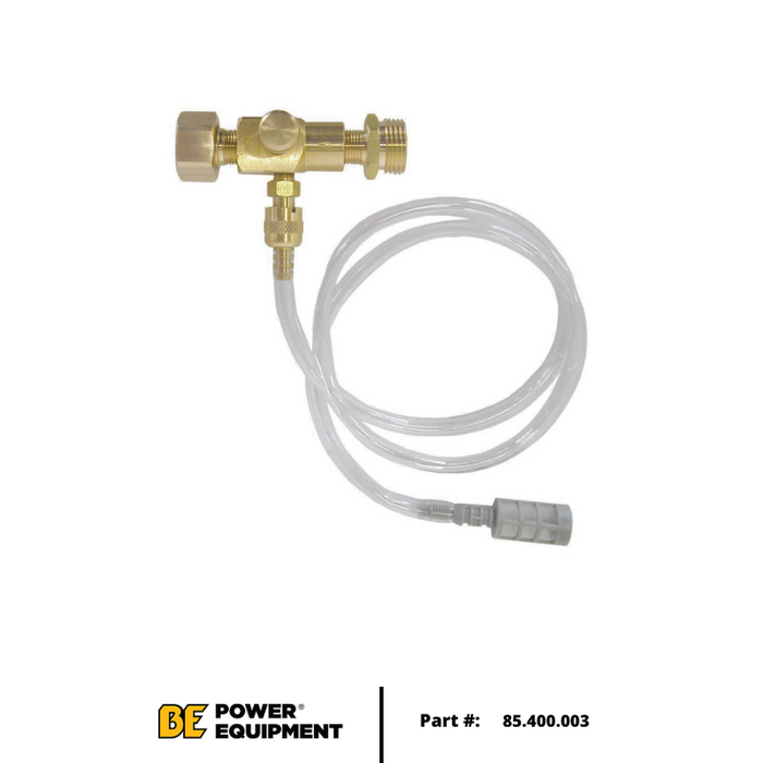 BE Power Equipment 85.400.003 Adjustable Chemical Injector, High Pressure (3,500 PSI - 8.0 GPM)