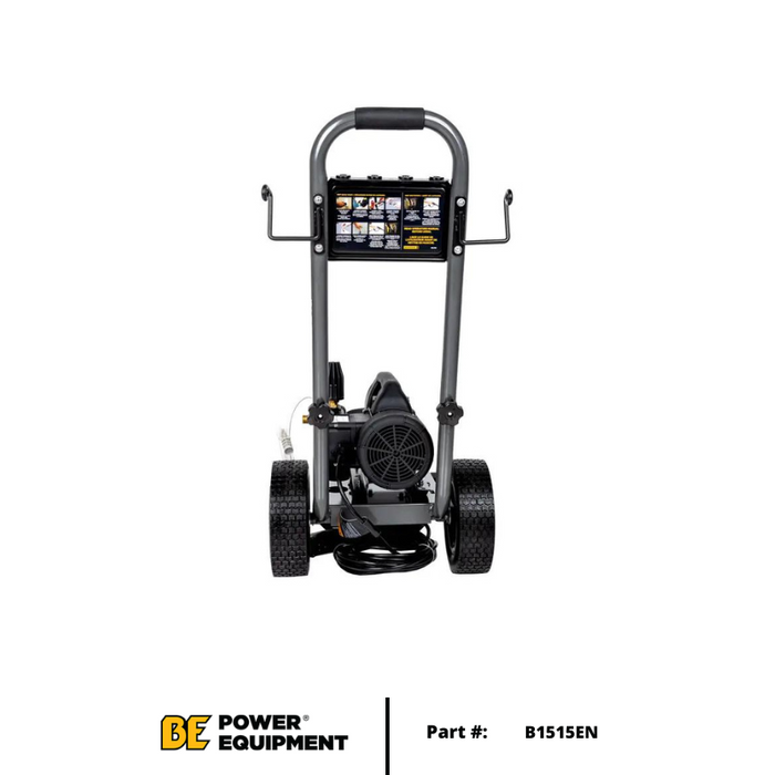 BE Workshop (B1515EN) Cold Water Electric Pressure Washer - 1,500 PSI - 1.6 GPM w/ Powerease Motor