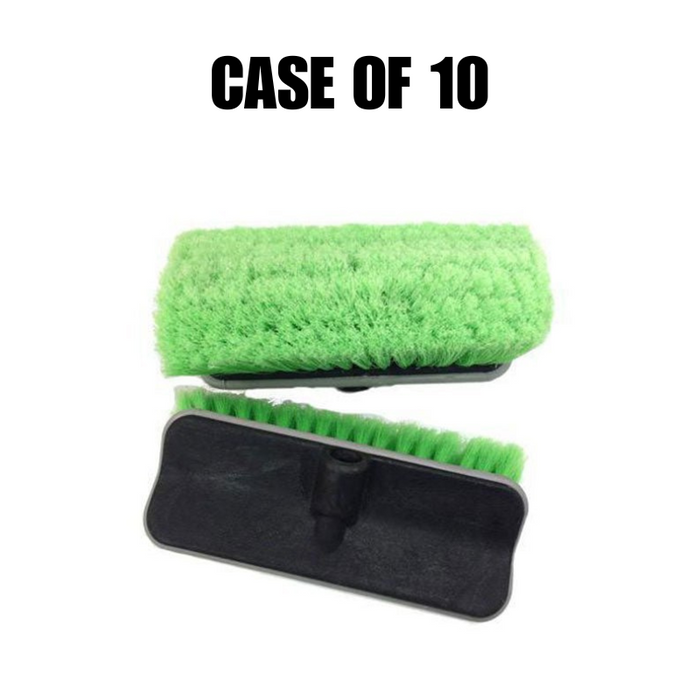 Commercial Tri-Head Car Wash Brush (Green) [Case of 10]
