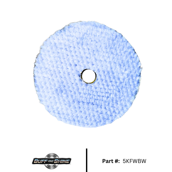 Uro Wool Blue/White Heavy Cutting Pad (5KFWBW) - 5 Inch