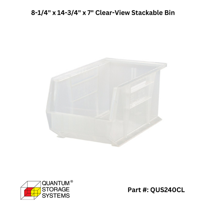 Quantum QMD-36H-240CL Mobile Double Sided Louvered Rack w/ 56 Clear View Bins