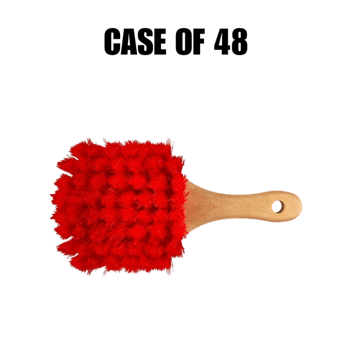 Soft Red Chemical Resistant Brush - 8 Inch [Case of 24]