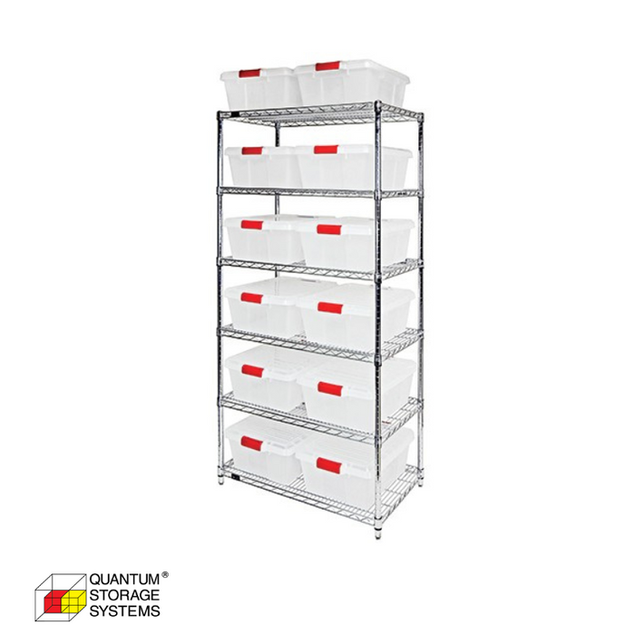 Quantum WR6-191507CL Clear-View Latch Container Wire Shelving System