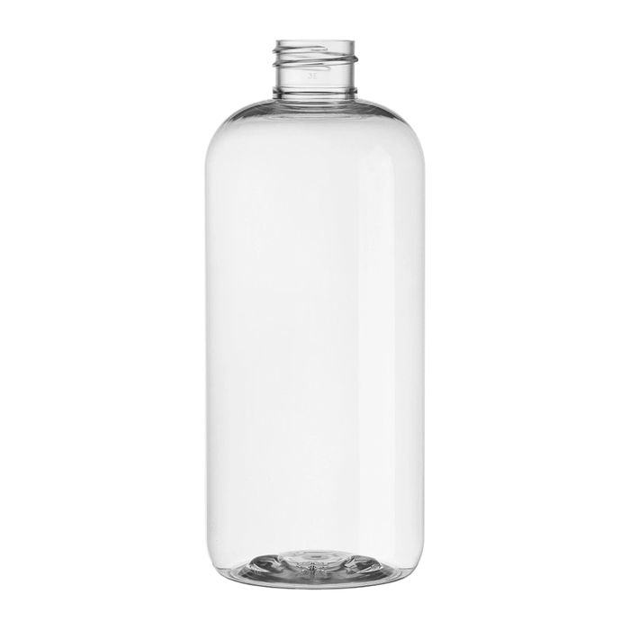 16 oz. Clear PET Plastic Boston Round Bottle - Custom Dealer Solutions-CDS-PBR-01