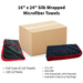 16" x 24" Silk Edge Microfiber Towels (Black/Red) [Case of 120] - Custom Dealer Solutions-SEMDT-BR-CASE
