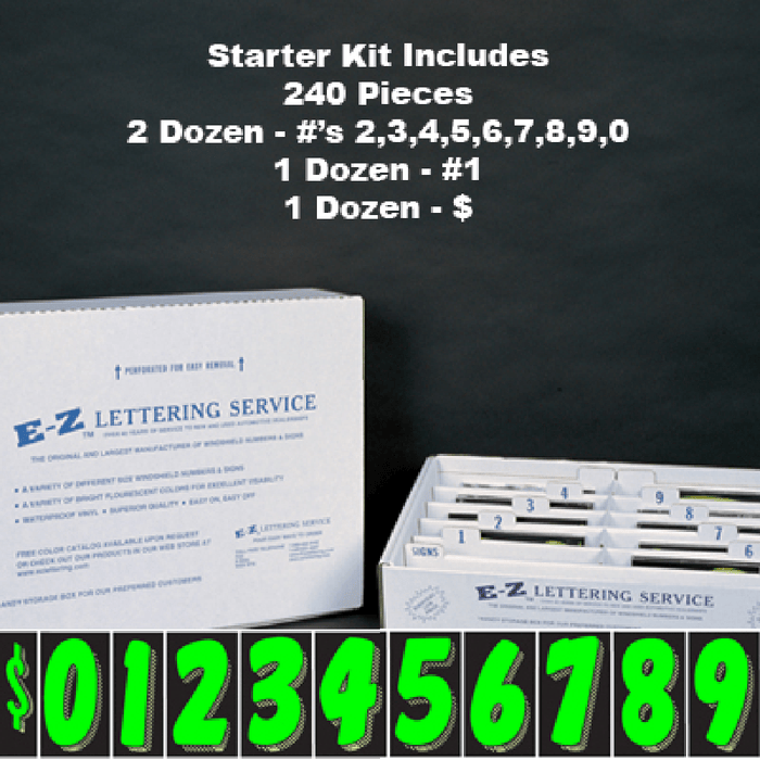 7 1/2 Tall Chartreuse Starter Kit (EZ126) - Custom Dealer Solutions-EZ126