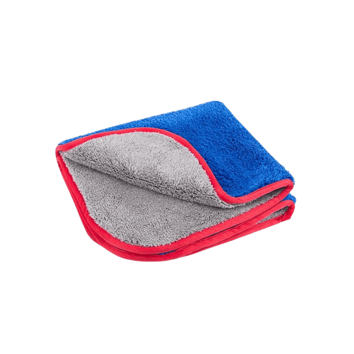 Dual Pile Microfiber Drying Towel (Blue/Red) - Custom Dealer Solutions-DPMDT-BR-06