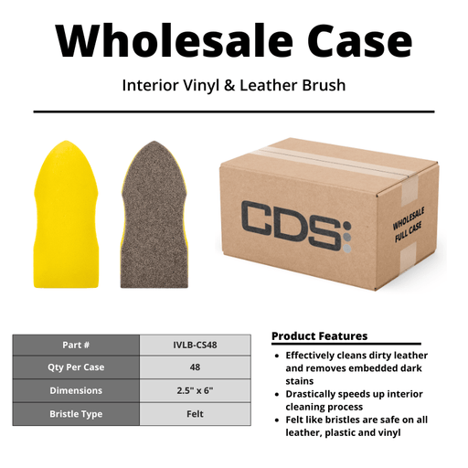 Interior Vinyl & Leather Brush [Case of 48] - Custom Dealer Solutions-IVLB-CS48