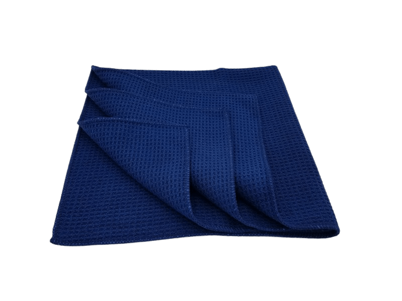 Overlock Edge Waffle Weave Towels (Blue) - Custom Dealer Solutions-LWWT24-06