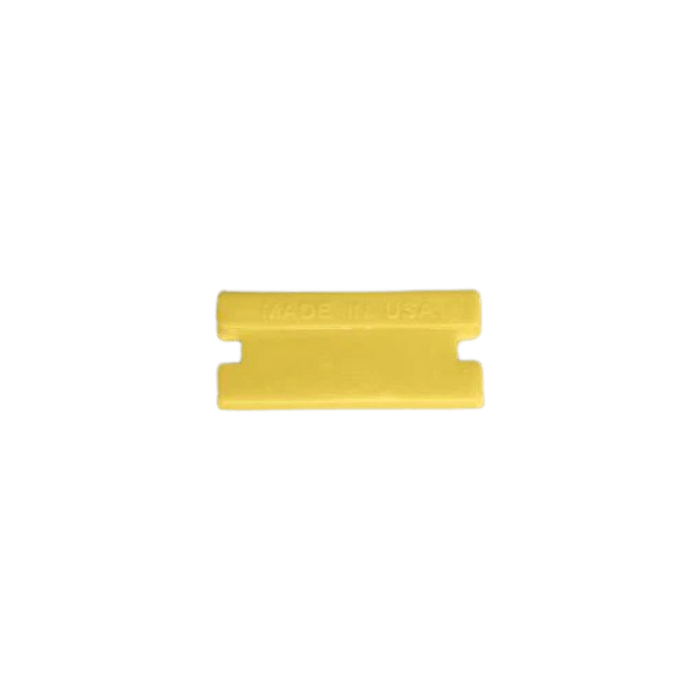 Yellow Single Edge Plastic Razor Blades (100 Pack) - Custom Dealer Solutions-PSEYLW-100